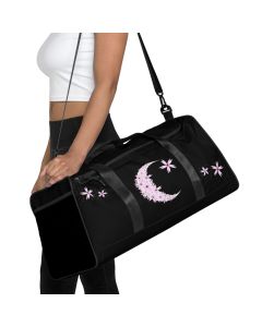 Cherry Blossom Moon and Stars Duffle Bag