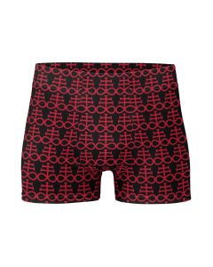 Black and Red Sulfur Print Boxer Briefs