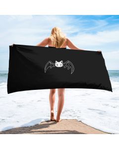 Black Bat Beach Towel