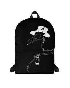 Plague Doctor Bird Skeleton Printed Backpack