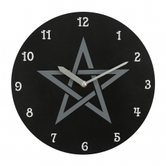 Black Pentagram Wall Clock