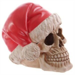 Christmas Santa Skull Decoration