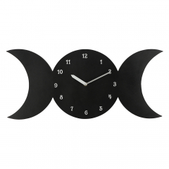 Black Triple Moon Wall Clock
